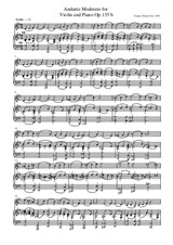 Andante Moderato for Violin and Piano
